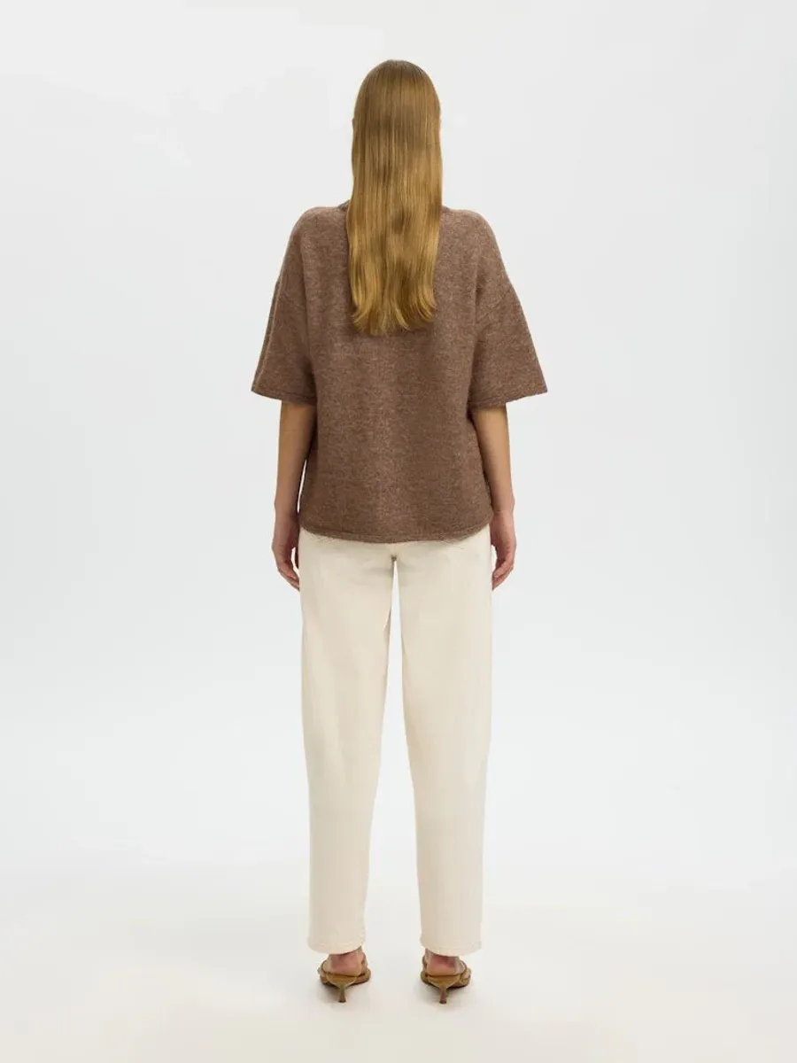Slflulu 2/4 Knit O- Neck Chocolate Chip