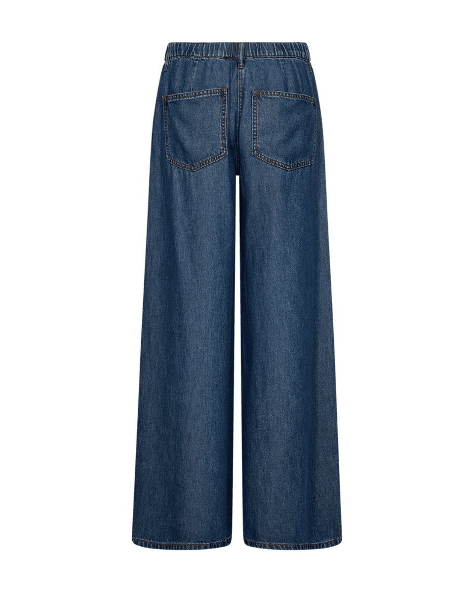 Milo Pants Wide Leg Medium Blue Denim