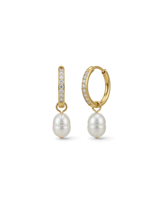 Hovedbilde Perla Hoops Sparkle Gold