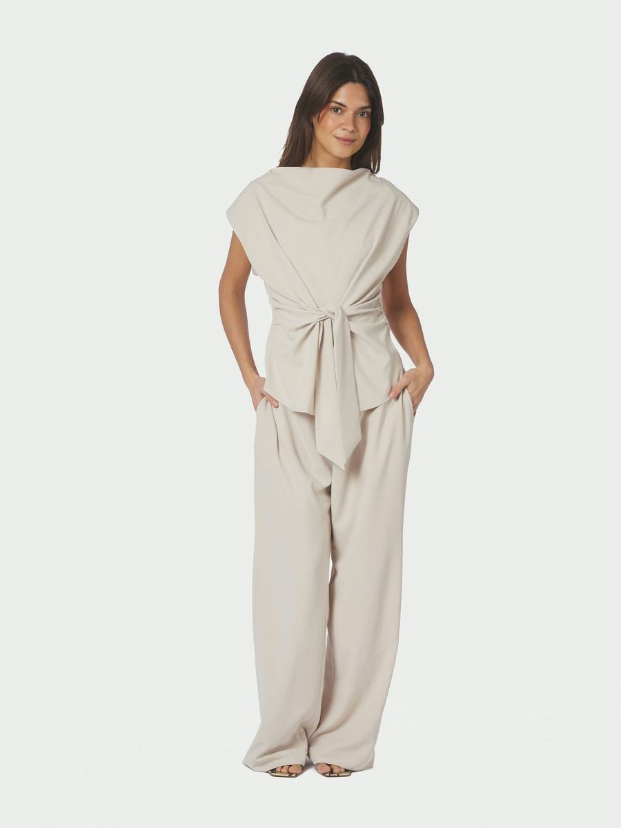 Katarim Crepe Top Ivory
