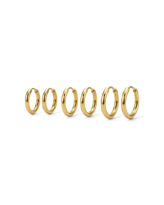 Hovedbilde Triple Pair Hoops Gold