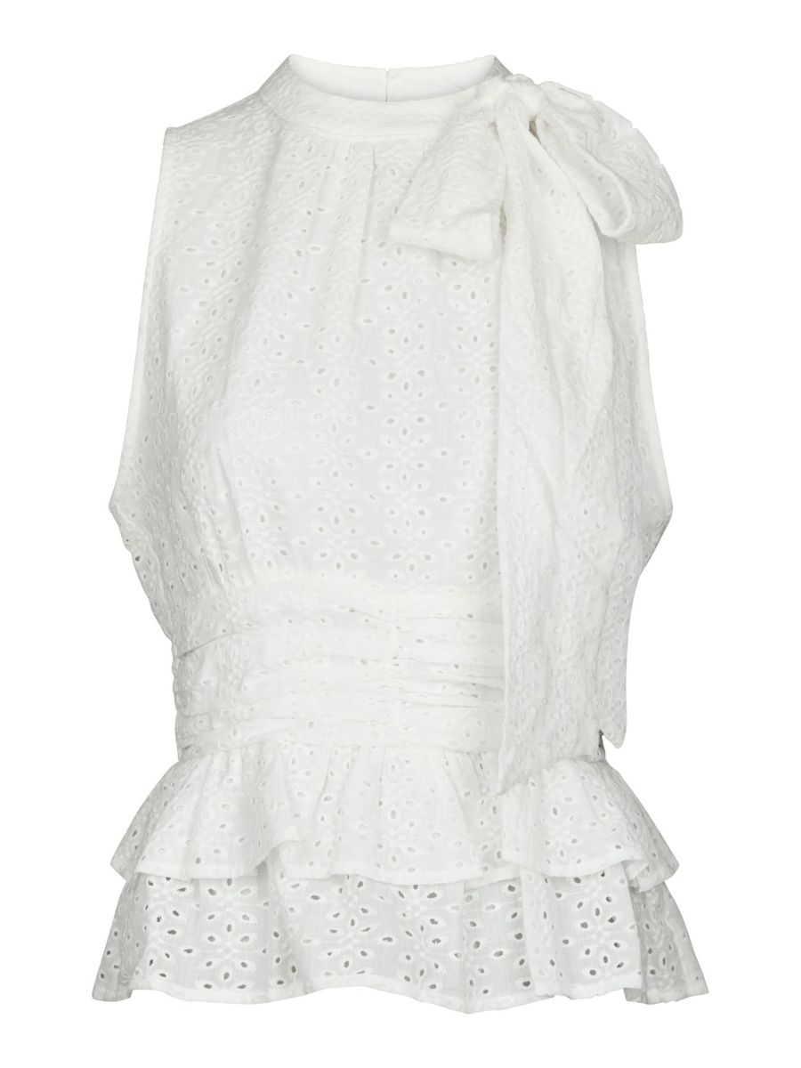 Ansol Emb Top Off White
