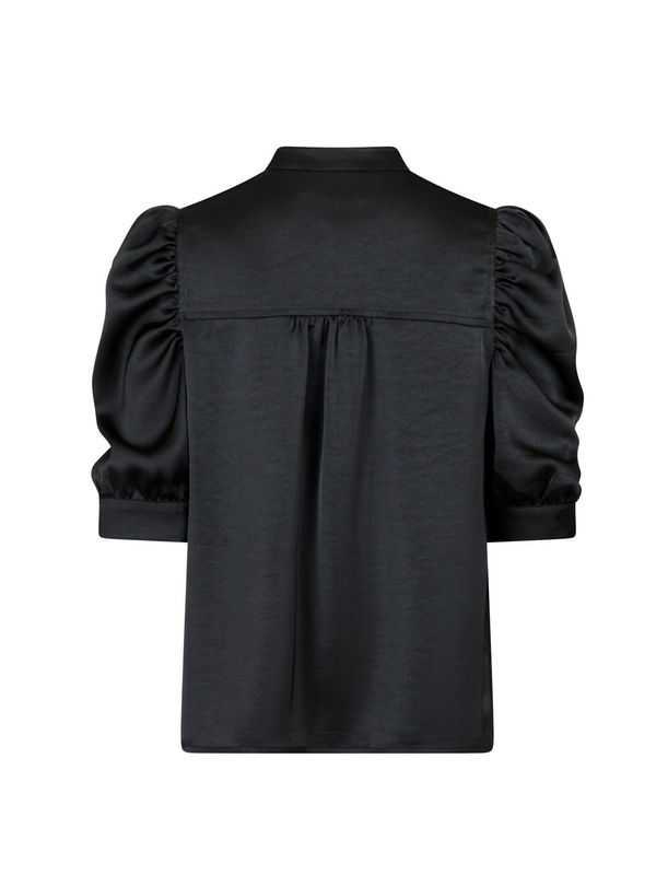 Roella Heavy Sateen Blouse Black