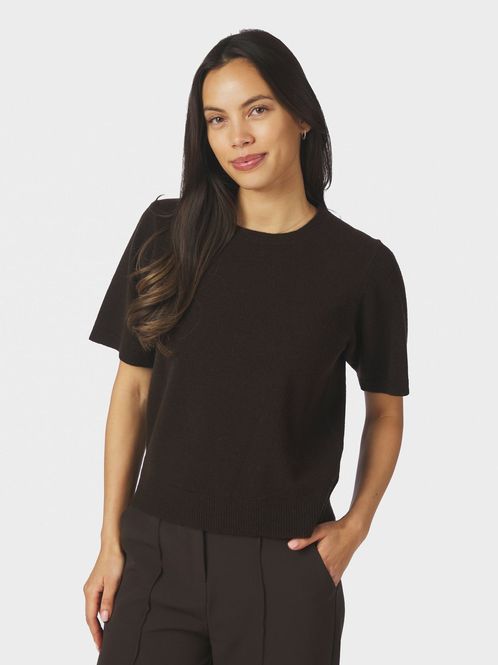 Hovedbilde Missy Wool Knit Tee Dark Brown