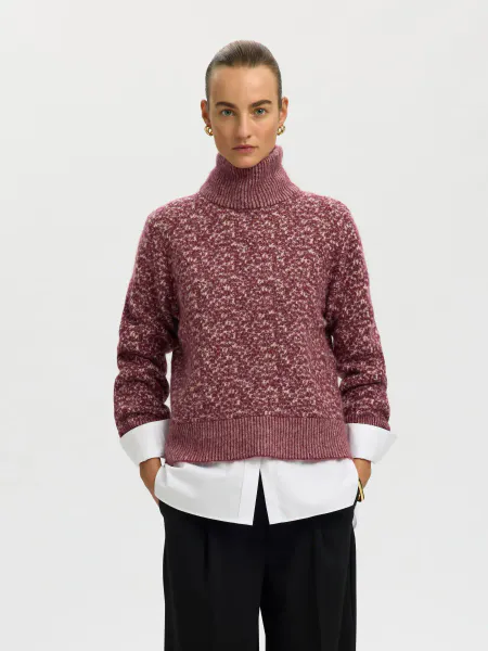 Hovedbilde SlwLulu Duo Knit Tawny Port Birch