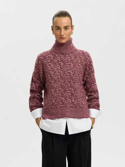Hovedbilde SlwLulu Duo Knit Tawny Port Birch