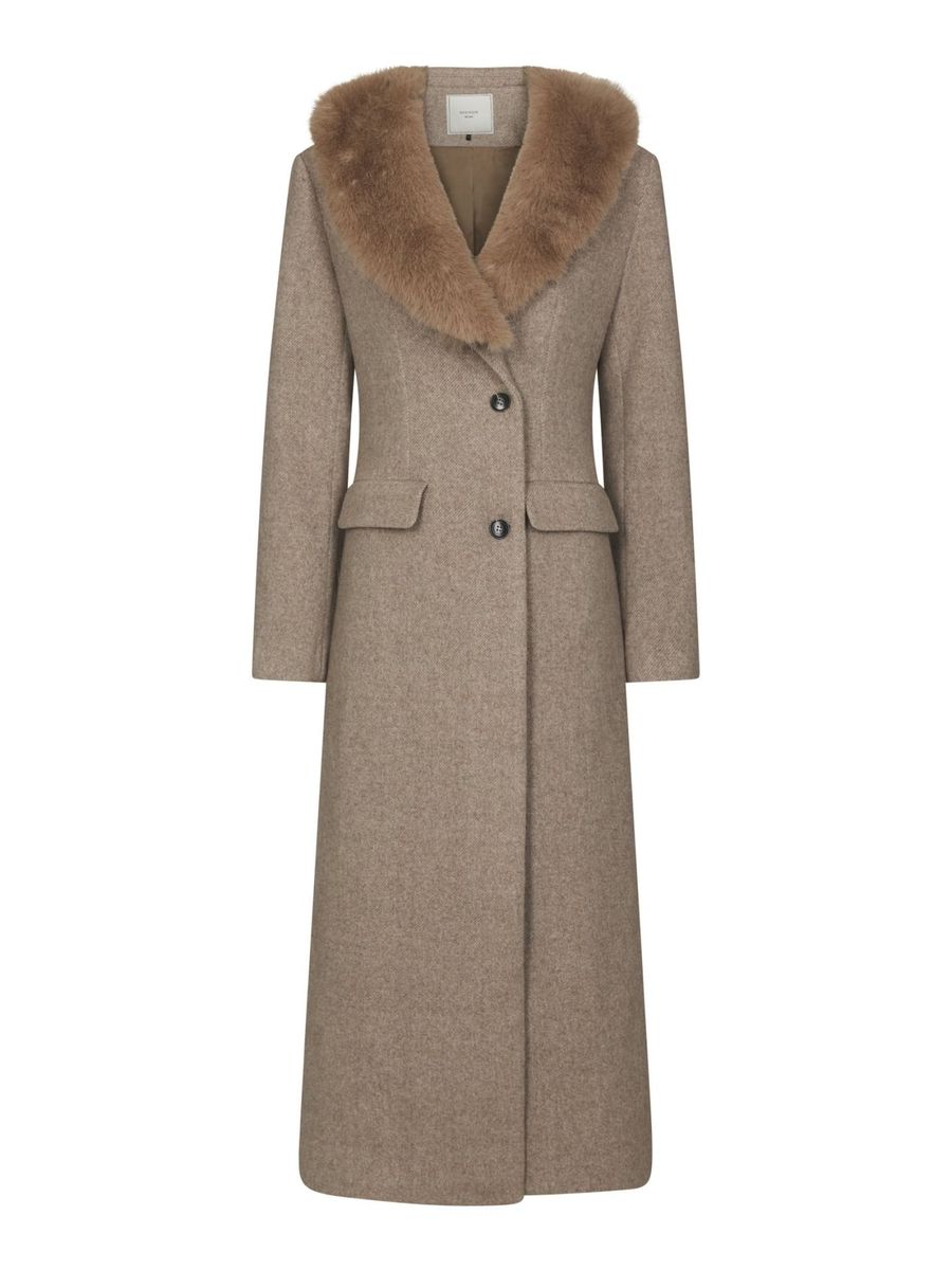 Corina Herringbone Twill Coat