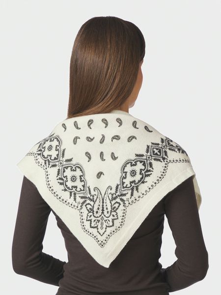Hovedbilde Adelina Paisley Knit Scarf Off white