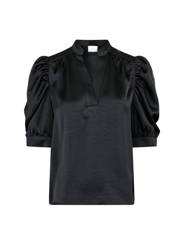 Roella Heavy Sateen Blouse Black