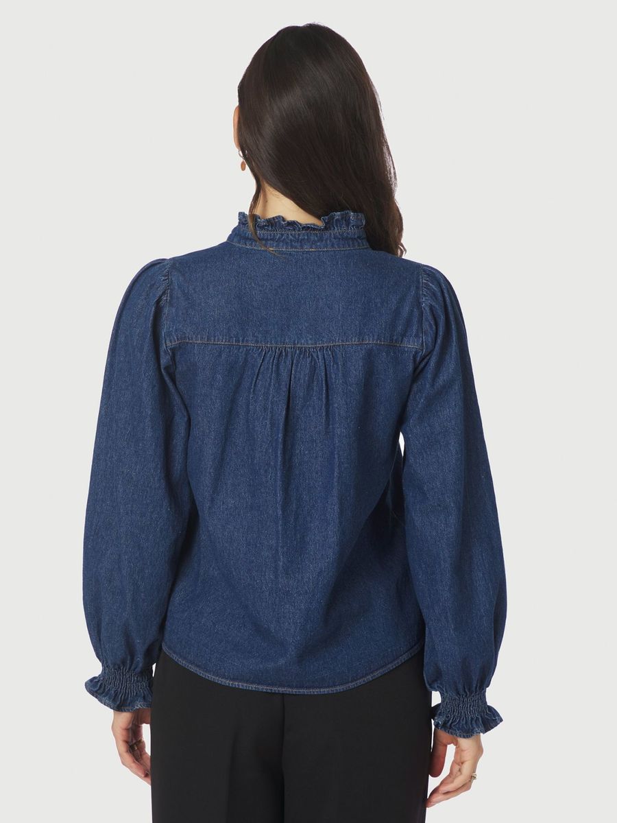 Emmeline Denim Blouse Dark Blue