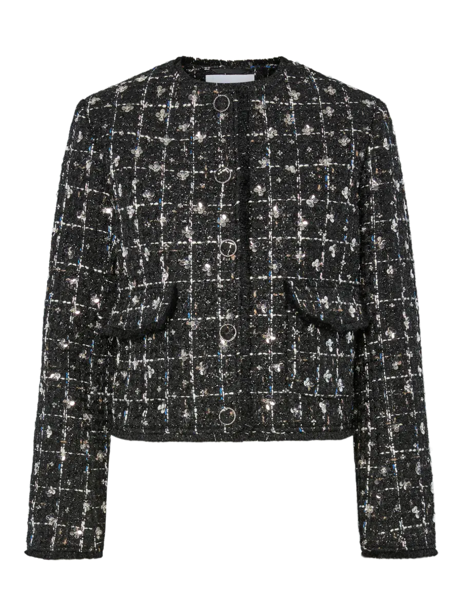YasValenda Tweed Jacket Black