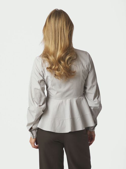 Hovedbilde Samira Stripe Shirt Taupe