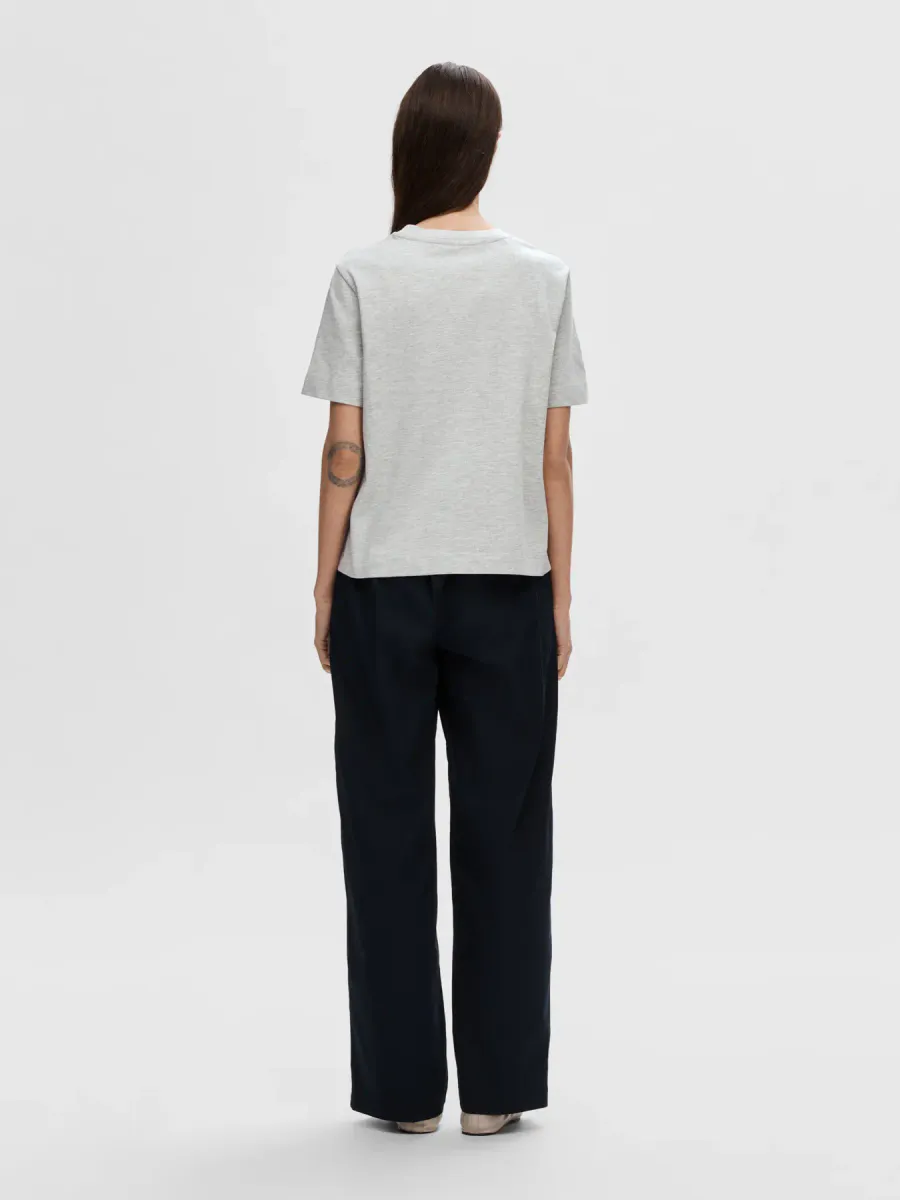 SlfBoxy Tee Light Grey Melange