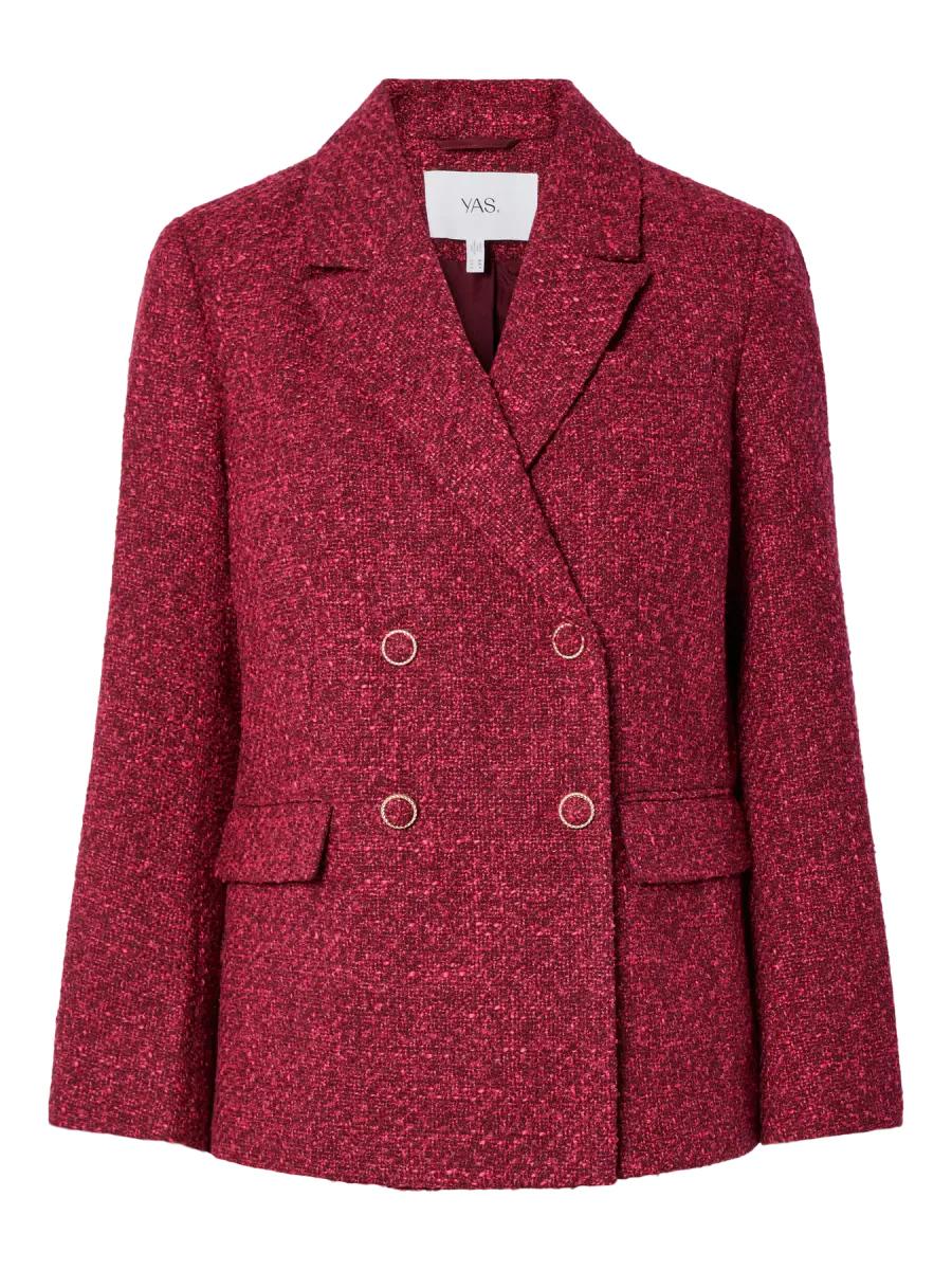 Yaspetra Boucle Blazer Tibetan Red Pink
