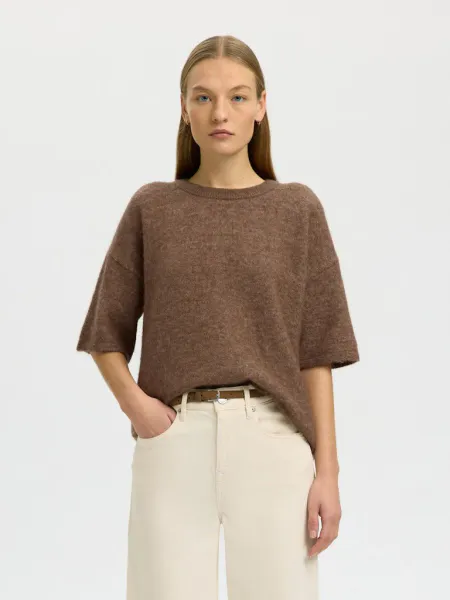 Hovedbilde Slflulu 2/4 Knit O- Neck Chocolate Chip