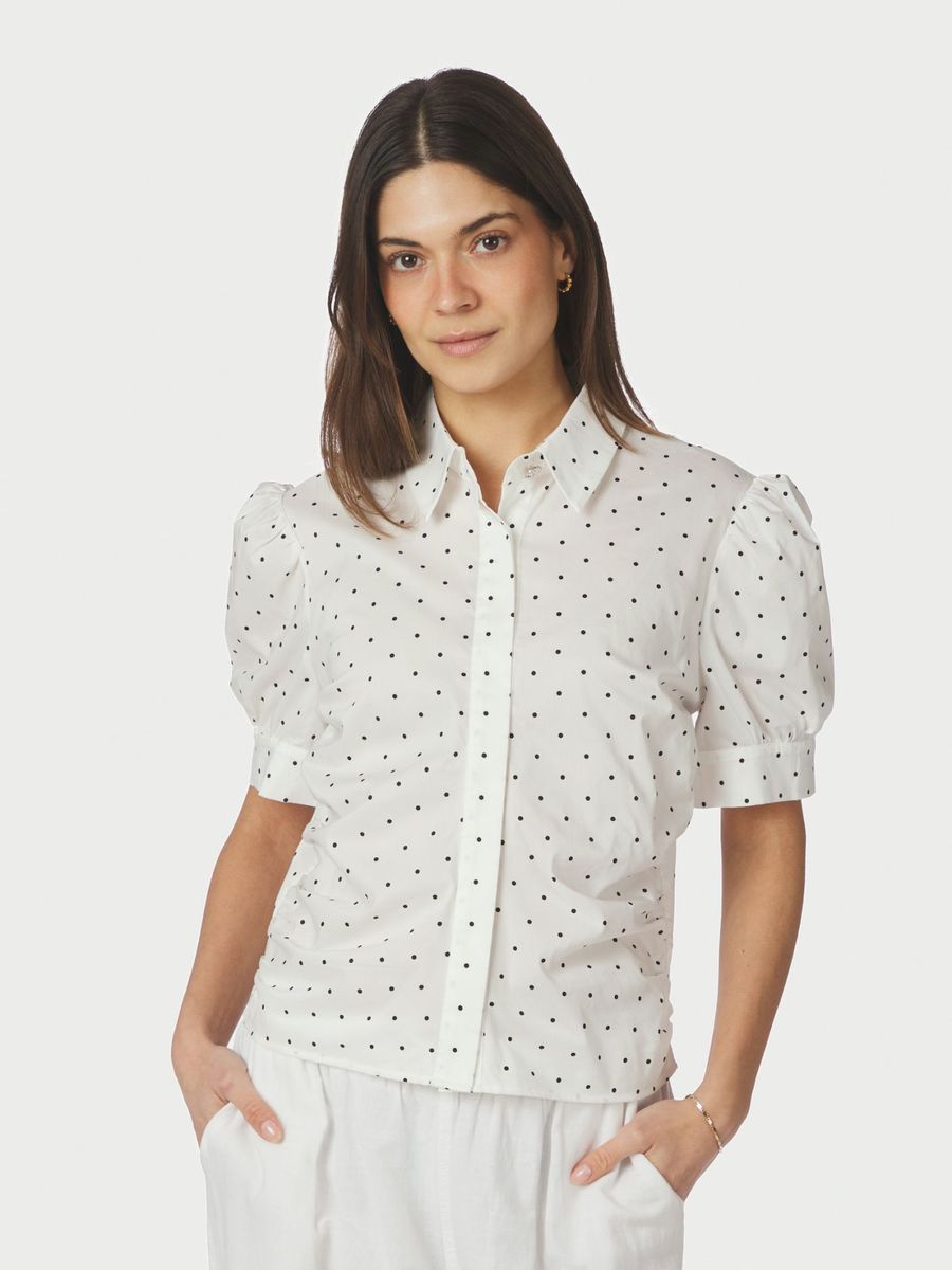 Frannie Dot Shirt Off White