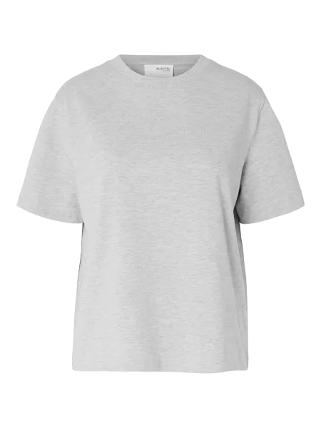 Hovedbilde SlfBoxy Tee Light Grey Melange