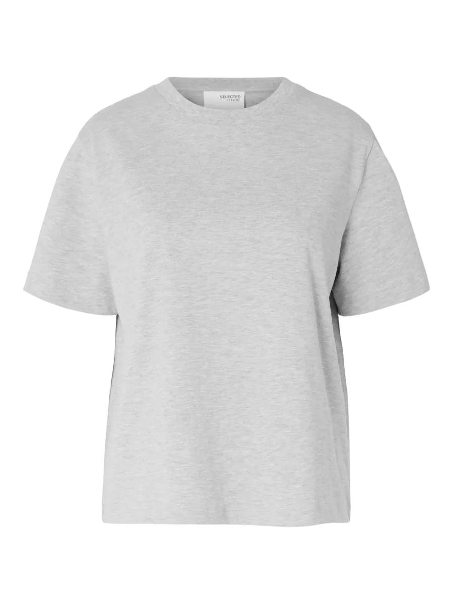 SlfBoxy Tee Light Grey Melange