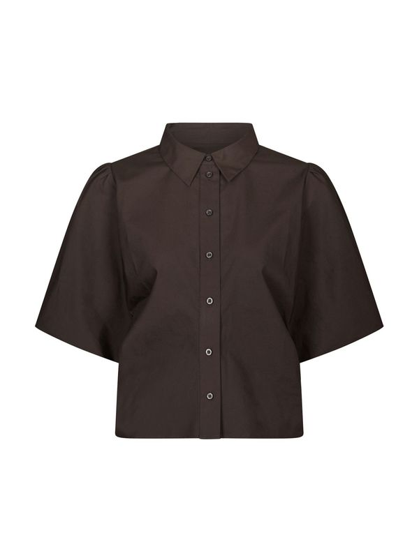 Ismara Solid Shirt Dark Brown