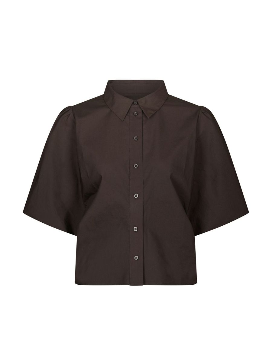Ismara Solid Shirt Dark Brown