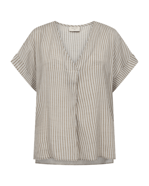 Hovedbilde Oliva Blouse Striped Silver Mink w offwhite