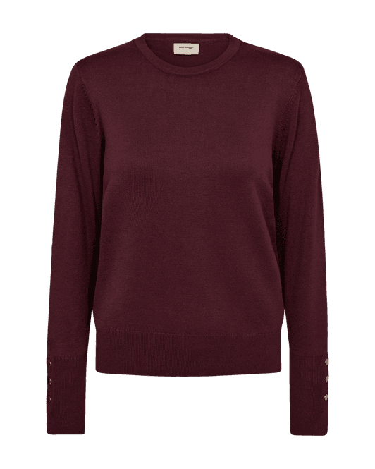 Hovedbilde Katie Pullover w Gold Button Port Royale Melange