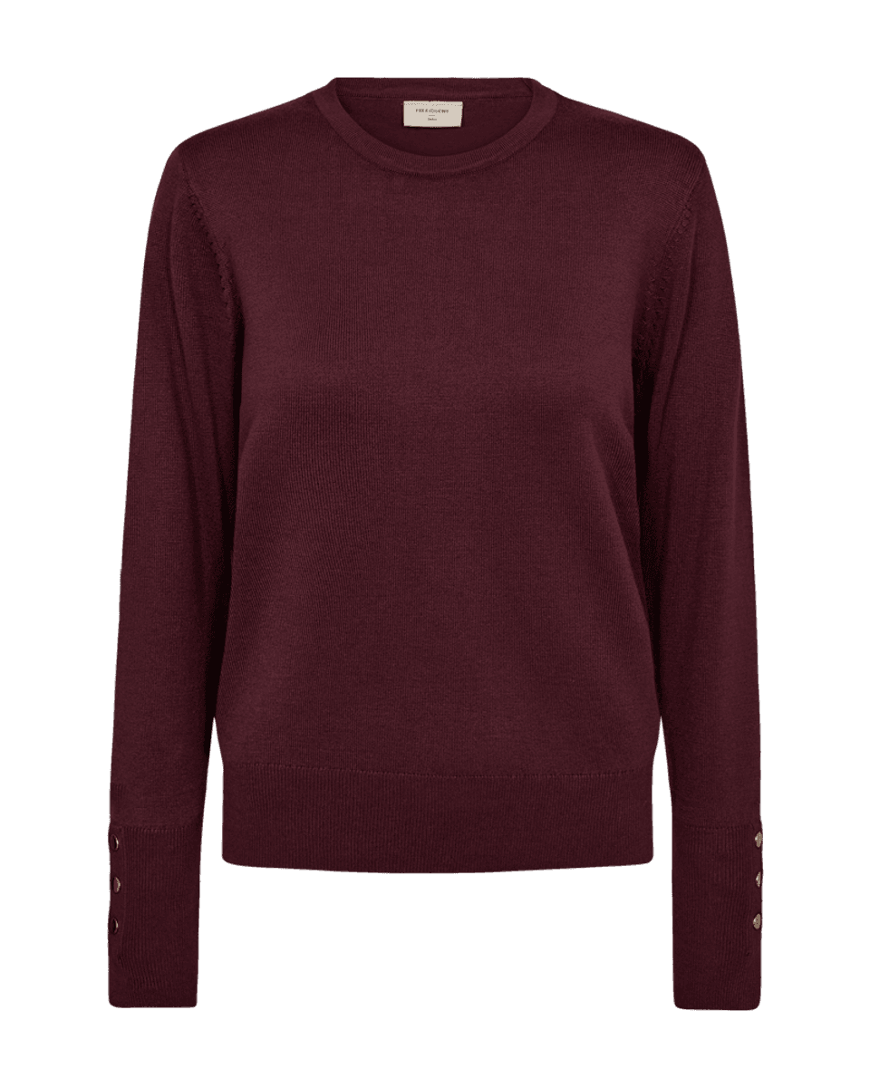 Katie Pullover w Gold Button Port Royale Melange