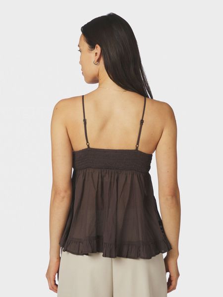 Hovedbilde Elvena S Voile Top Dark Brown