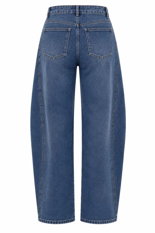 Miss Bon Barrel Jeans Medium Blue