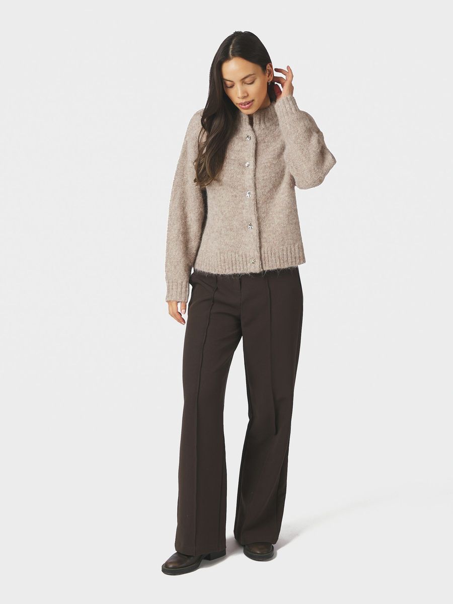 Taura FLuffy Knit Cardigan Beige