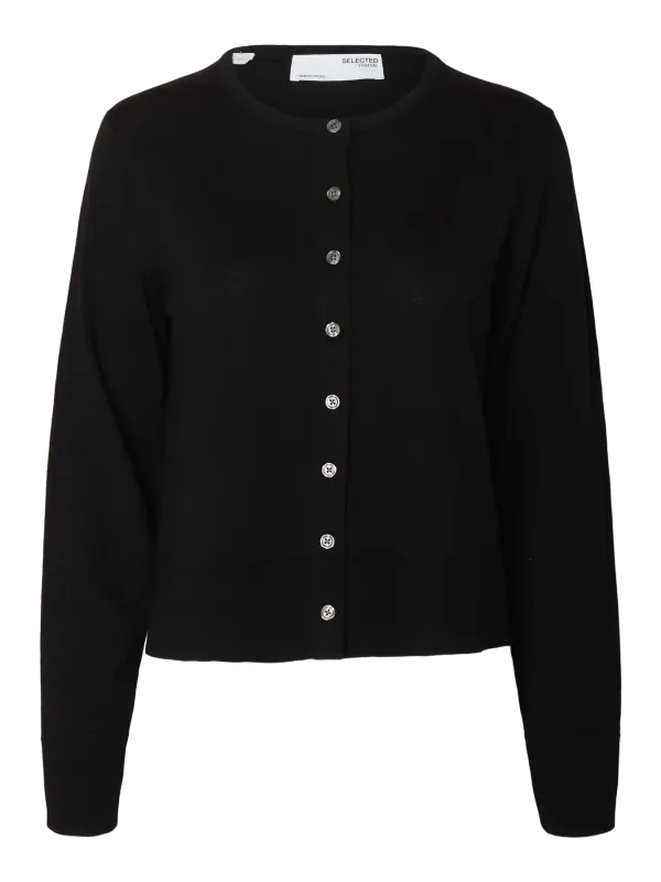 SlfThea Knit Merino Cardigan Black