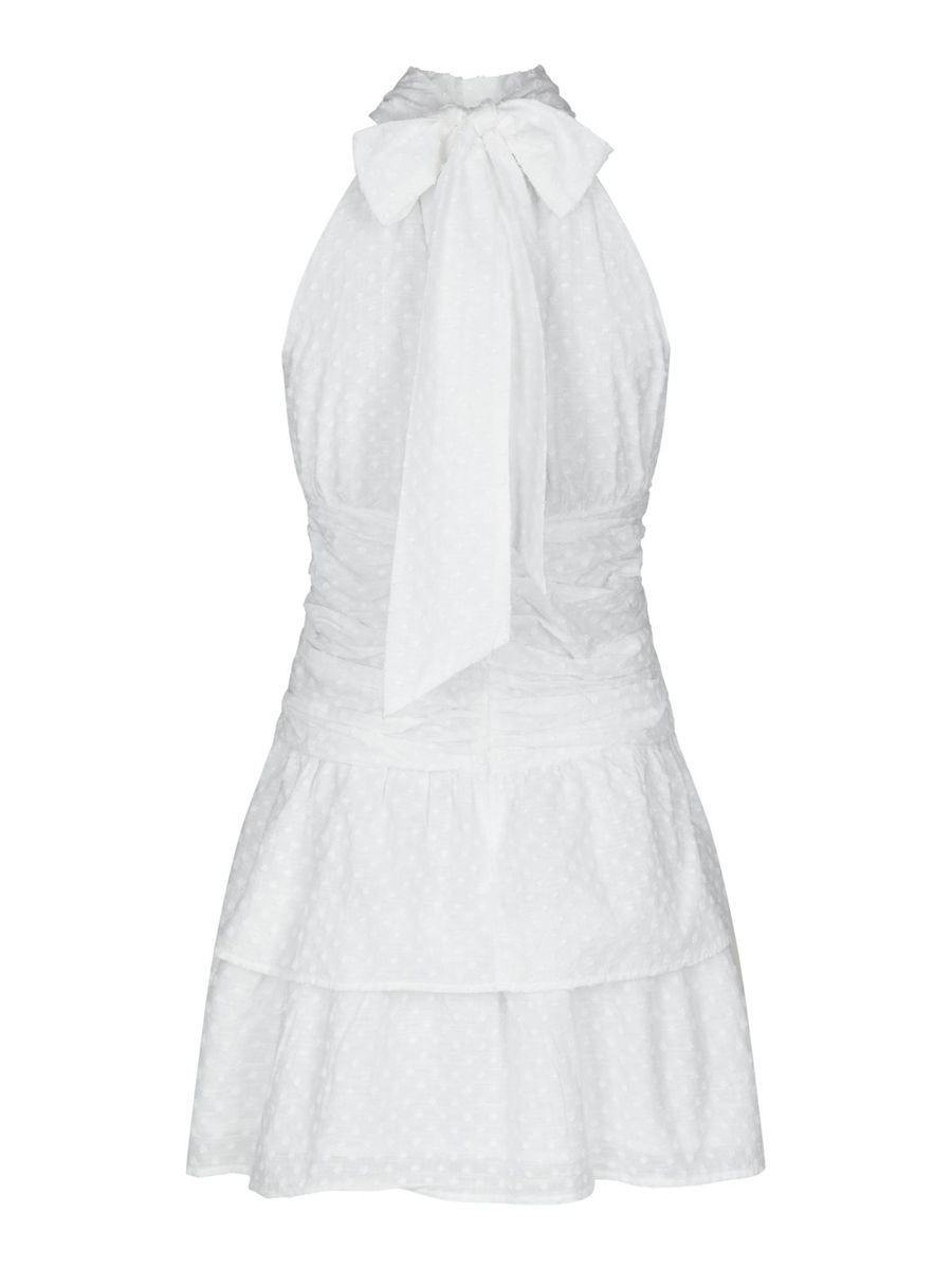 Amaris Dobby Dress White