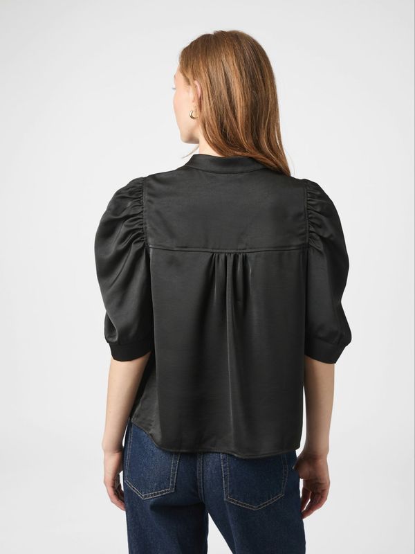 Roella Heavy Sateen Blouse Black