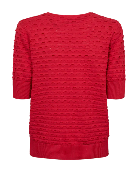 Hovedbilde Dodo Pullover Short Sleeve Jacquard True Red