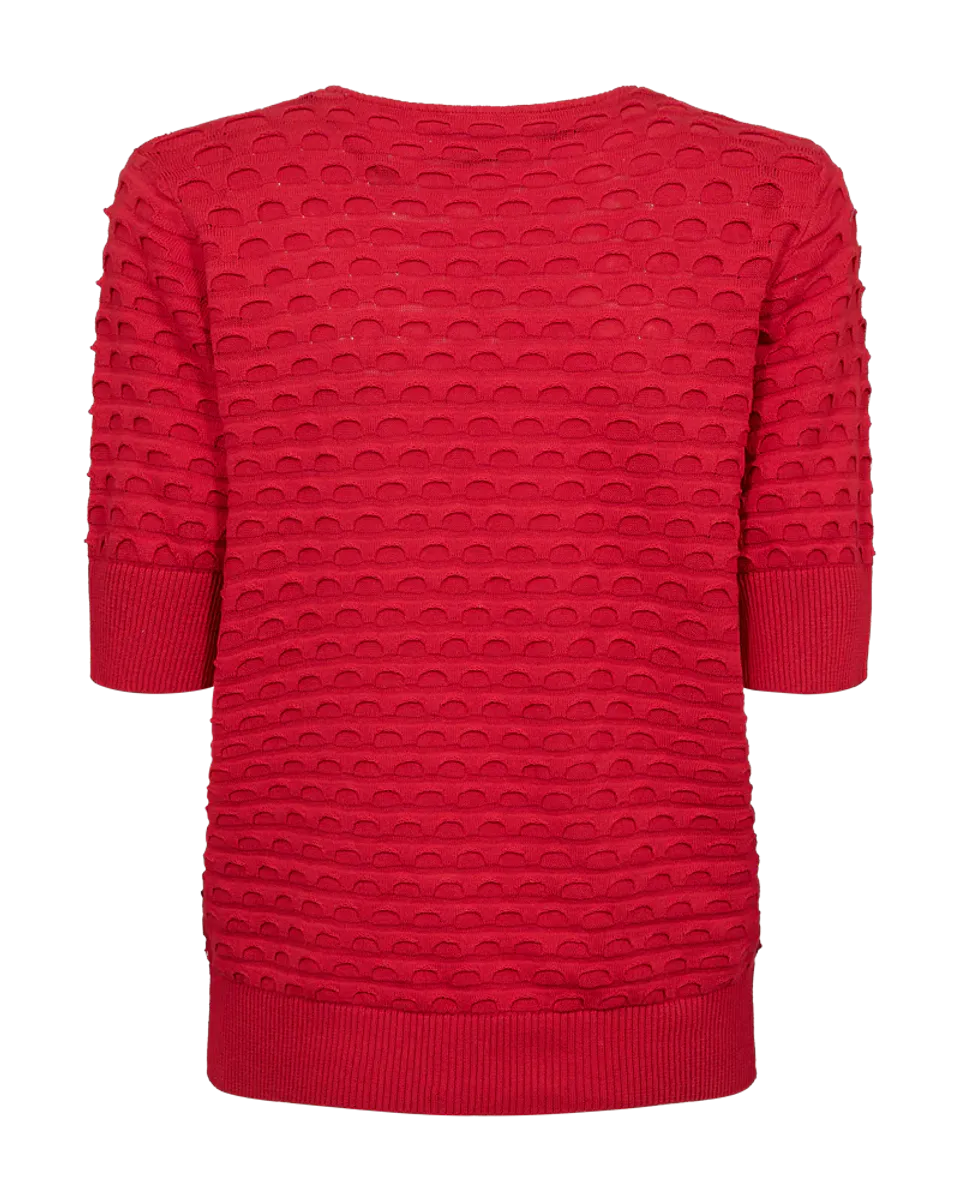 Dodo Pullover Short Sleeve Jacquard True Red