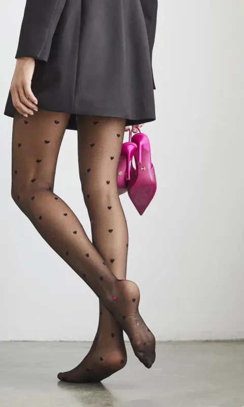 Hype the Detail Tight Heart Pink 30 den