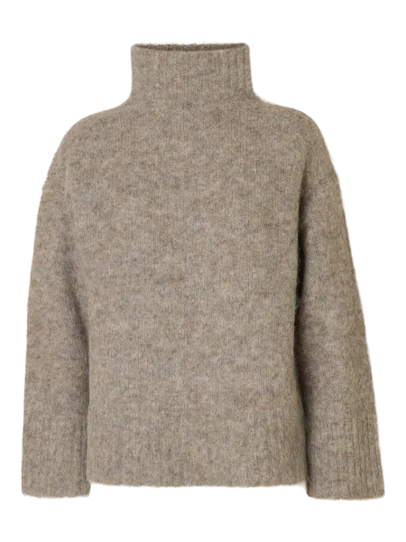 Hovedbilde Slfgabriella Ls Knit High Neck Steel Gray